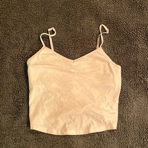 White cropped tank top